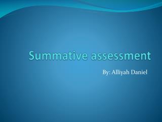 Summative assessment