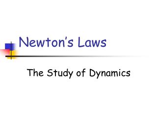 Newton’s Laws