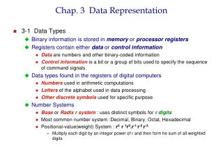 Chap. 3 Data Representation