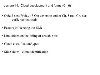 Lecture 14: Cloud development and forms (Ch 6)