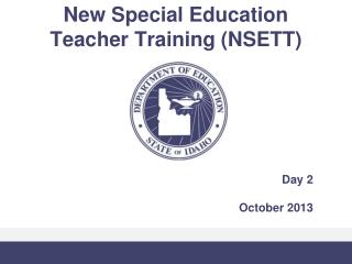New Special Education Teacher Training (NSETT)
