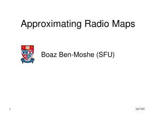 Approximating Radio Maps