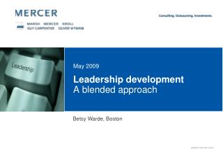 Leadership development A blended approach