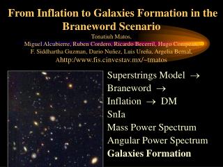 Superstrings Model  Braneword  Inflation  DM SnIa Mass Power Spectrum