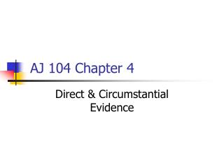 AJ 104 Chapter 4