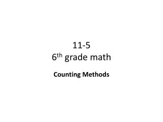 11-5 6 th grade math