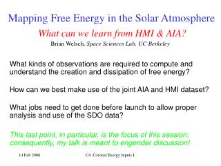 Mapping Free Energy in the Solar Atmosphere