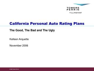 California Personal Auto Rating Plans