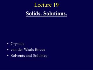 Lecture 19