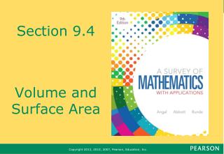 Section 9.4 Volume and Surface Area