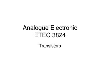 Analogue Electronic ETEC 3824