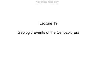 Historical Geology