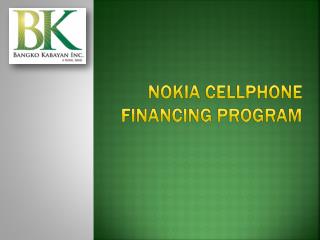 Nokia cellphone financing program