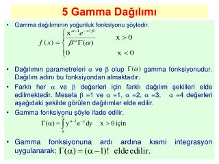 5 Gamma Dağılımı