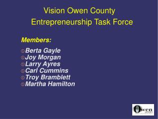 Vision Owen County Entrepreneurship Task Force