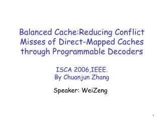 Speaker: WeiZeng