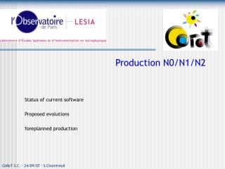 Production N0/N1/N2