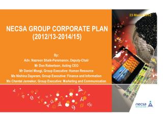 Necsa group corporate plan (2012/13-2014/15)