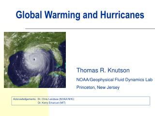 Global Warming and Hurricanes