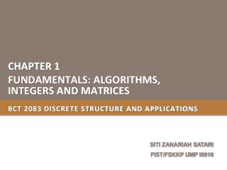BCT 2083 DISCRETE STRUCTURE AND APPLICATIONS