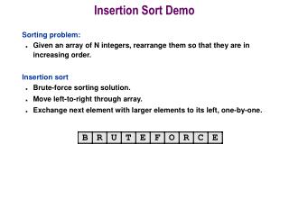 Insertion Sort Demo
