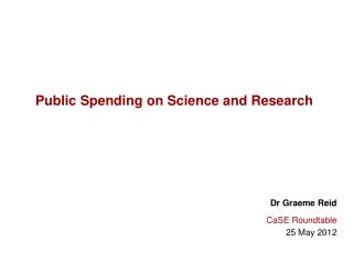 Public Spending on Science and Research