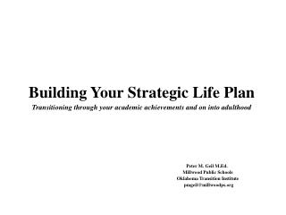 Building Your Strategic Life Plan