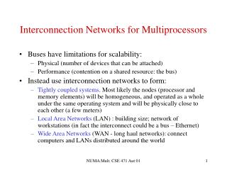 Interconnection Networks for Multiprocessors
