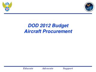 DOD 2012 Budget Aircraft Procurement