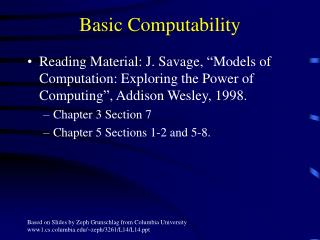Basic Computability