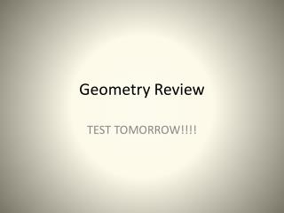 Geometry Review
