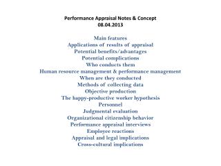 Definition of Performance Appraisal