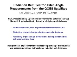 Radiation Belt Electron Pitch Angle Measurements from the GOES Satellites
