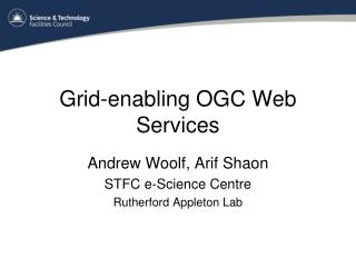 Grid-enabling OGC Web Services