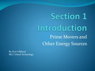 Section 1 Introduction