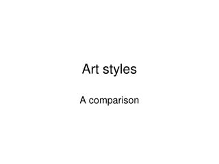 Art styles