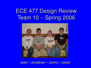 ECE 477 Design Review Team 10  Spring 2006