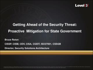 Getting Ahead of the Security Threat: Proactive Mitigation for State Government