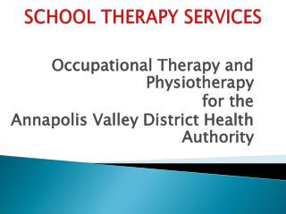 SCHOOL THERAPY SERVICES