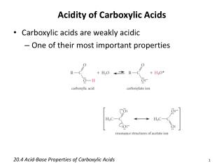 Acidity of Carboxylic Acids