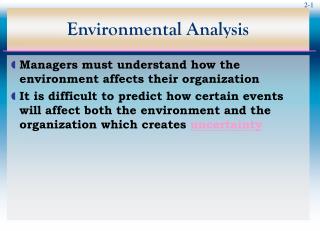 Environmental Analysis