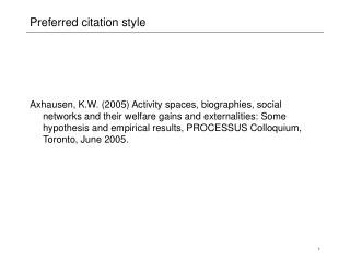 Preferred citation style