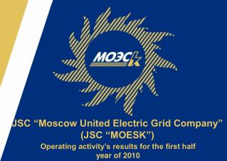JSC “Moscow United Electric Grid Company” (JSC “MOESK”)