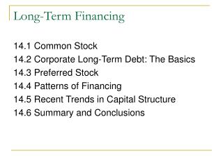 Long-Term Financing