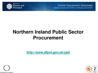 Northern Ireland Public Sector Procurement dfpni.uk/cpd