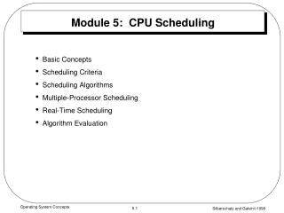 Module 5: CPU Scheduling