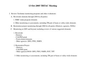 13 Oct 2005 TRTAC Meeting