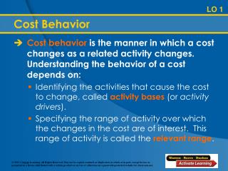 Cost Behavior