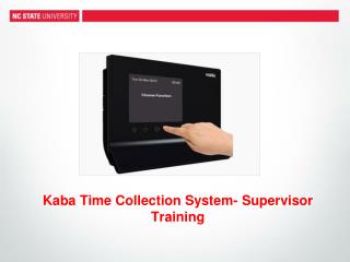 Kaba Time Collection System- Supervisor Training