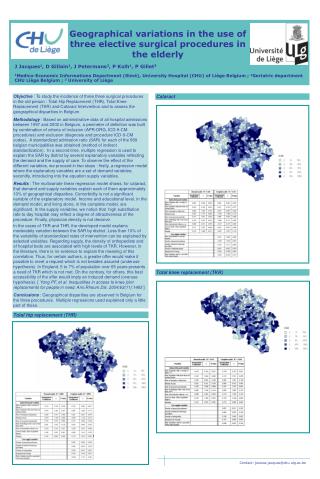Geographical variations in the use of three elective surgical procedures in the elderly